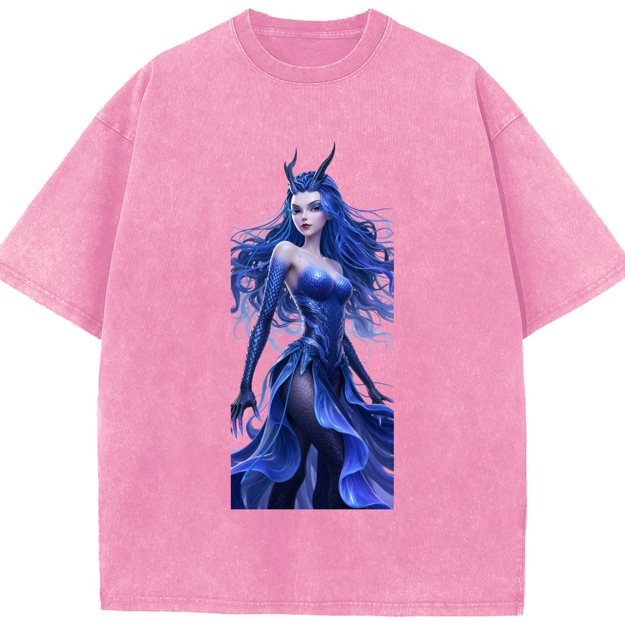 （画像用） Ne Zha 2 ナタ 魔童の大暴れ 綿100% ヴィンテージ風 半袖Tシャツ（フロントプリント）